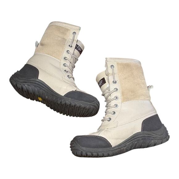 UGG Adirondack II Tan Boots with Sherpa Wool Lining sz 7 Waterproof - Picture 2 of 10